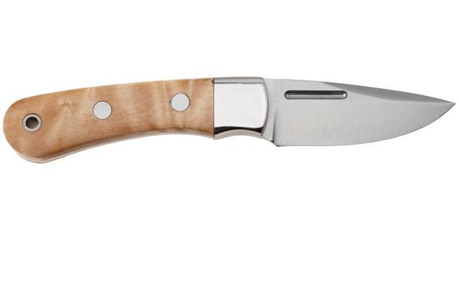 Afbeelding voor Bark River Essential CPM MagnaCut, Natural Curly Maple, vaststaand mes