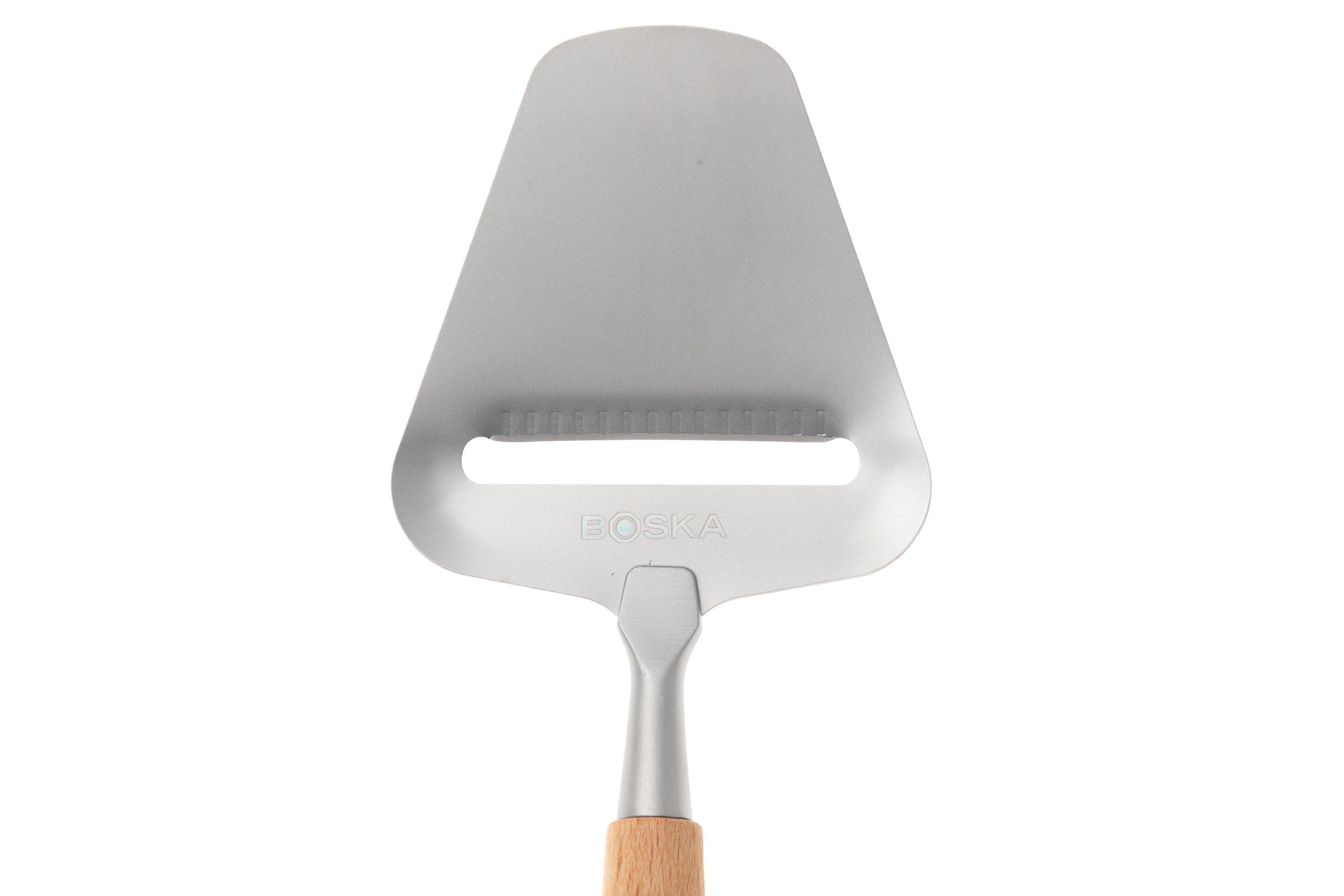 Boska kaasschaaf Amigo / Snijmachine voor belegen en oude kaas / Ergonomisch handvat / Roestvrij staal / Beukenhout / Anti-aanbaklaag dankzij BSF-behandeling / Ook voor het snijden van groenten