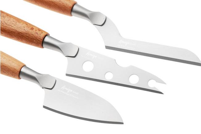 Afbeelding voor Boska Amigo Cheese Knife Set Small 306941 beukenhout, 3-delige kaasmessenset