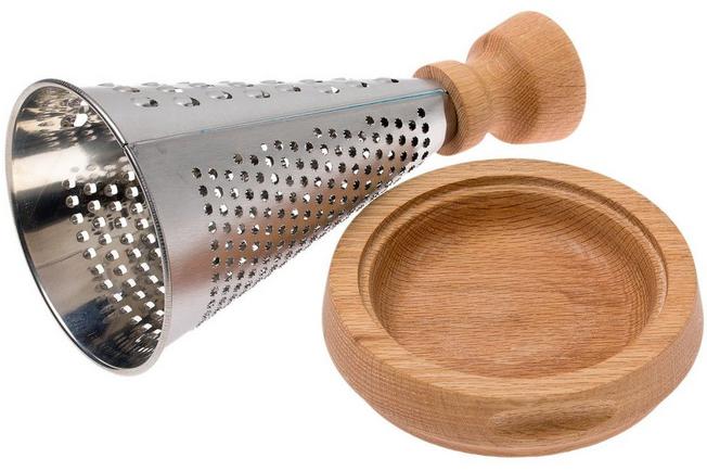 Boska Oak Table Cheese Grater, Stainless Steel & European Oak with