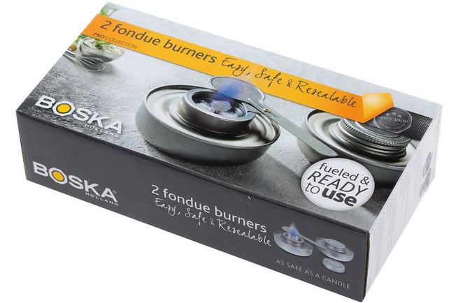 Boska - Set de 2 Brûleurs à Alcool pour Fondue - Les Secrets du Chef