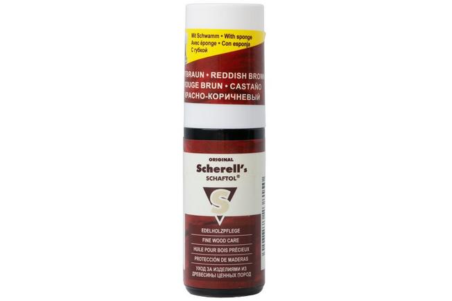 Afbeelding voor Ballistol Scherell's Schaftol 23815 Wood Care Oil, Red Brown, houtolie, 50 ml, incl. spons