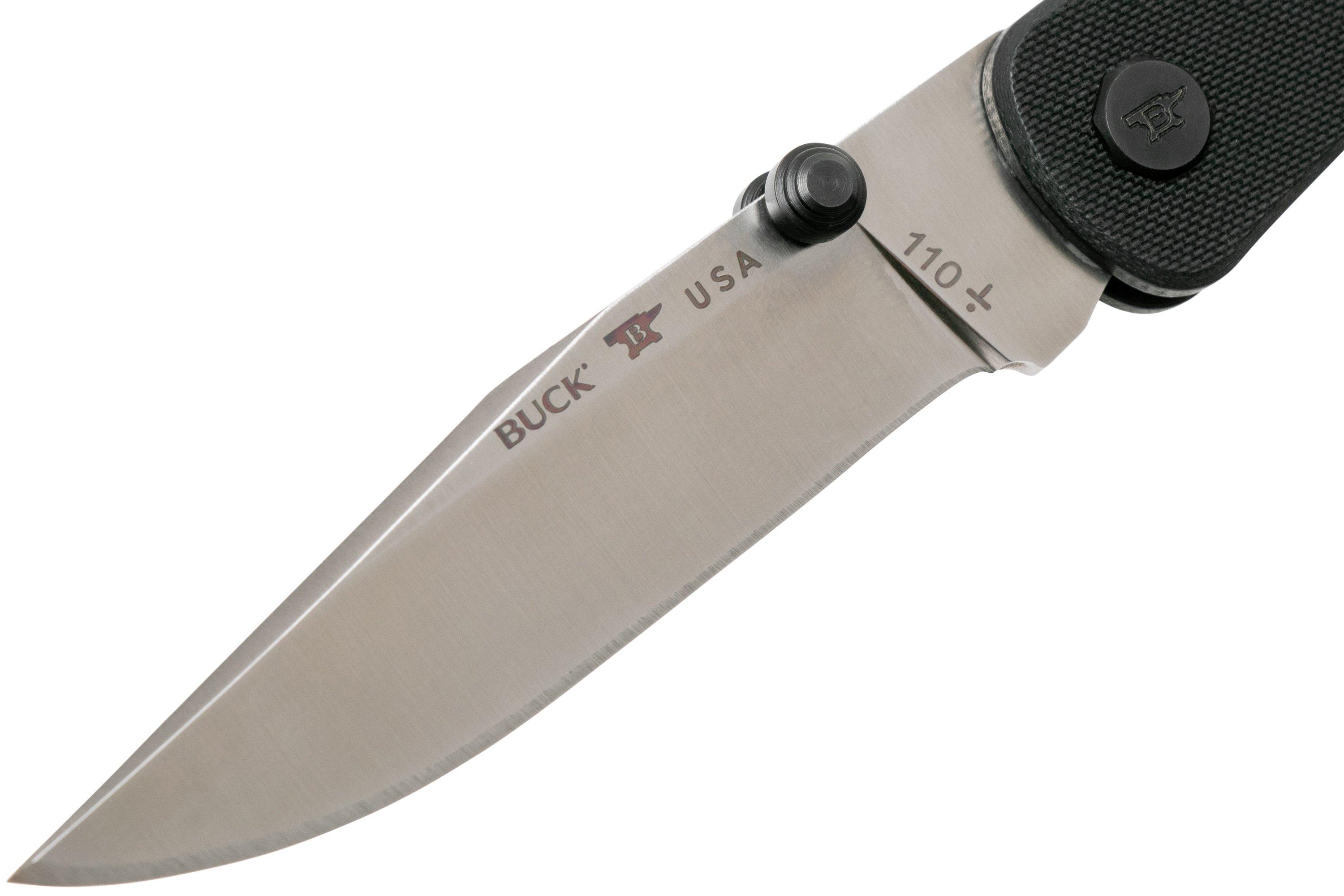 Buck 110 Slim Pro TRX Black G10 0110BKS3 pocket knife | Advantageously ...