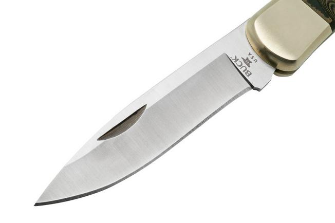 110 Folding Hunter® Knife - Nickel Silver Drop Point - Buck