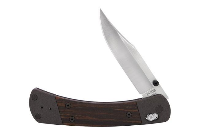 Image for Buck 110 Folding Hunter Crossbar Lock 0110BRS18 Satin MagnaCut, Aluminium, Macassar Ebony, pocket knife