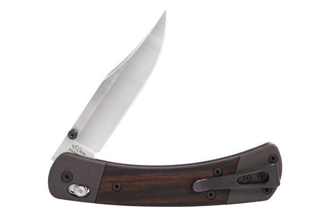 Image for Buck 110 Folding Hunter Crossbar Lock 0110BRS18 Satin MagnaCut, Aluminium, Macassar Ebony, pocket knife