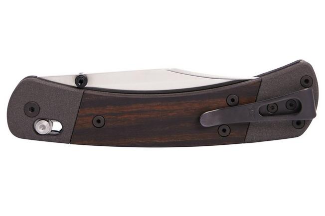 Image for Buck 110 Folding Hunter Crossbar Lock 0110BRS18 Satin MagnaCut, Aluminium, Macassar Ebony, pocket knife