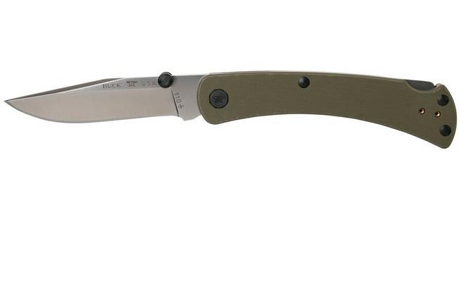 Buck 110 Slim Knife Select OD Green 0110ODS2 pocket knife