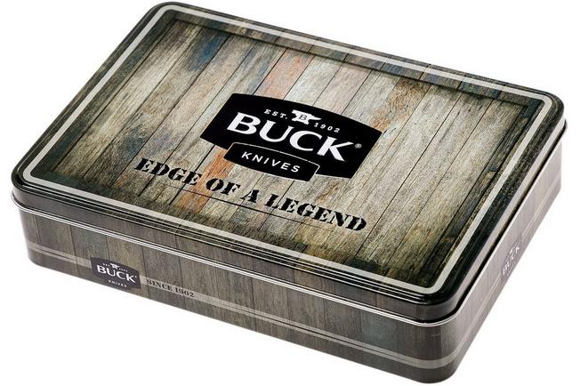 Image for Buck 110 Folding Hunter hunting knife, tin gift box