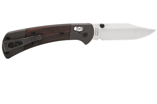 Imagen para Buck 112 Ranger Crossbar Lock 0112BRS18 Satin MagnaCut, Aluminium, Macassar Ebony, navaja