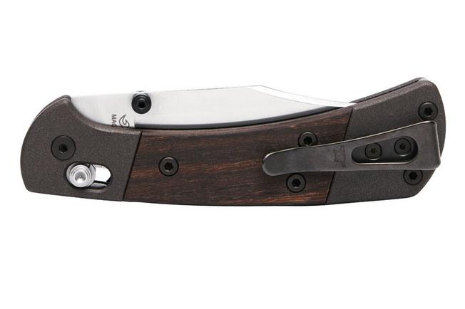 Imagen para Buck 112 Ranger Crossbar Lock 0112BRS18 Satin MagnaCut, Aluminium, Macassar Ebony, navaja