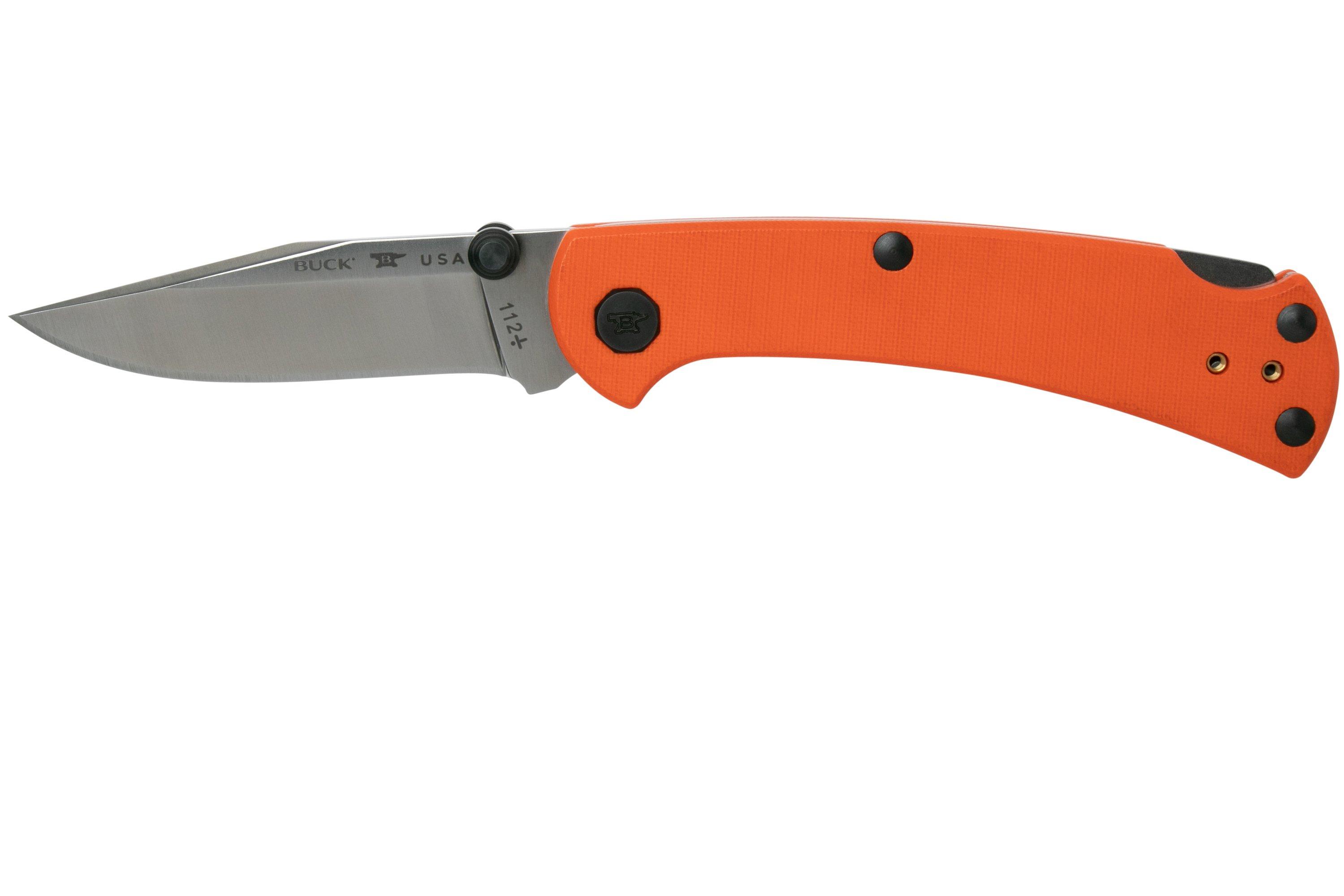 Buck 112 Ranger Slim Pro TRX Orange G10 0112ORS3 pocket knife ...