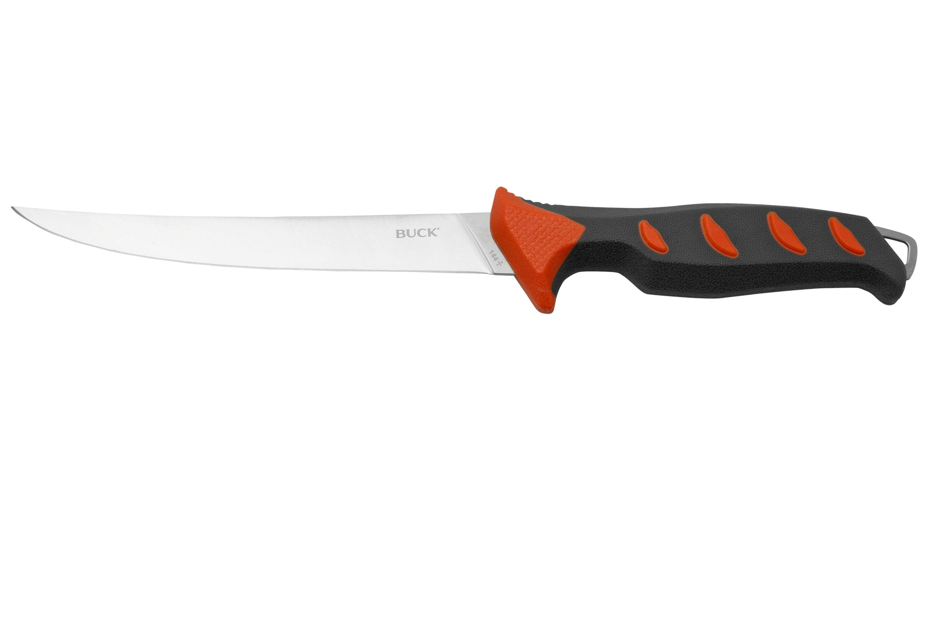 Buck Hookset, coltello per sfilettare il pesce, Fillet 6 Fresh Water  Orange/Gray 0144ORS