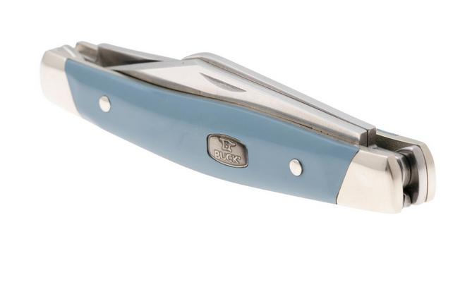 Afbeelding voor Buck Stockman 0301BLS Satin 420HC, Blue Synthetic Nickel Silver, zakmes