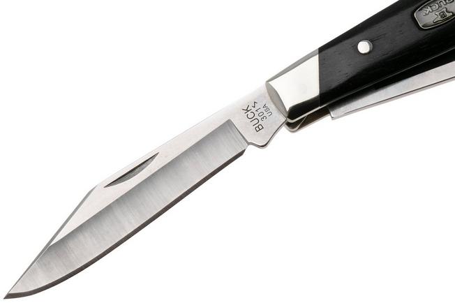 Afbeelding voor Buck Stockman 0301BRS2, Satin 420HC, Ebony zakmes