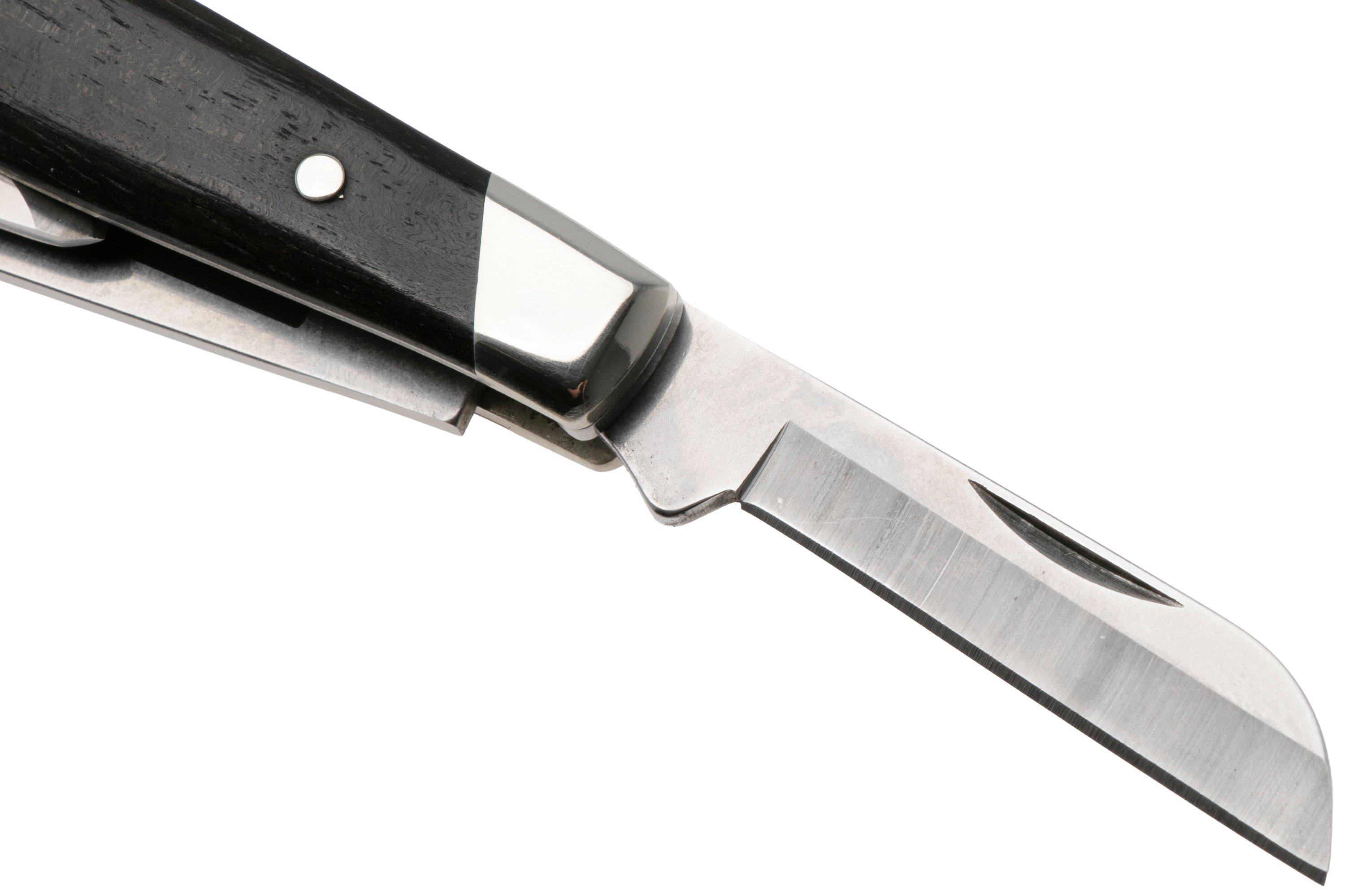 Buck Stockman 0301BRS2, Satin 420HC, Ebony pocket knife ...