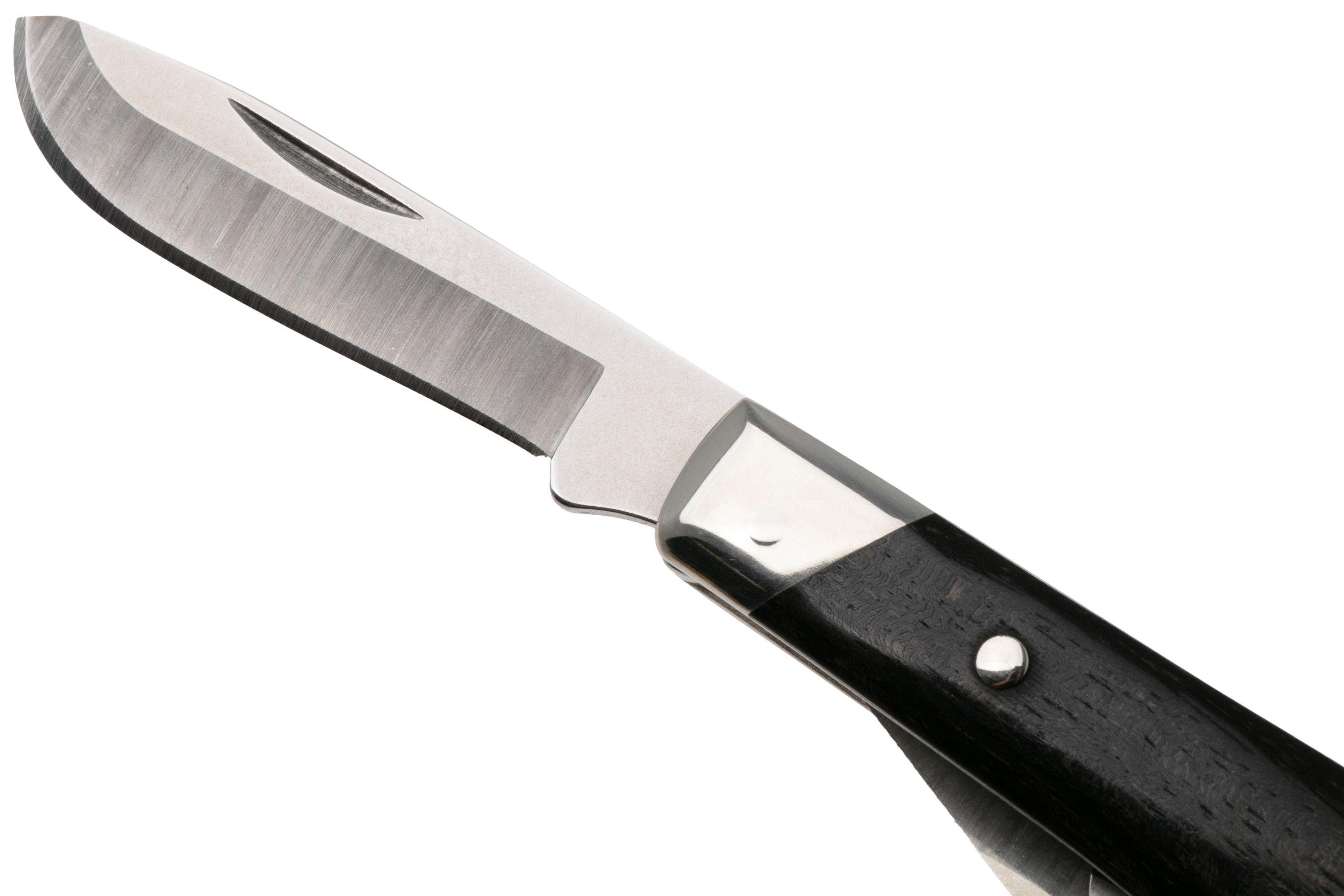 Buck Stockman 0301BRS2, Satin 420HC, Ebony pocket knife ...