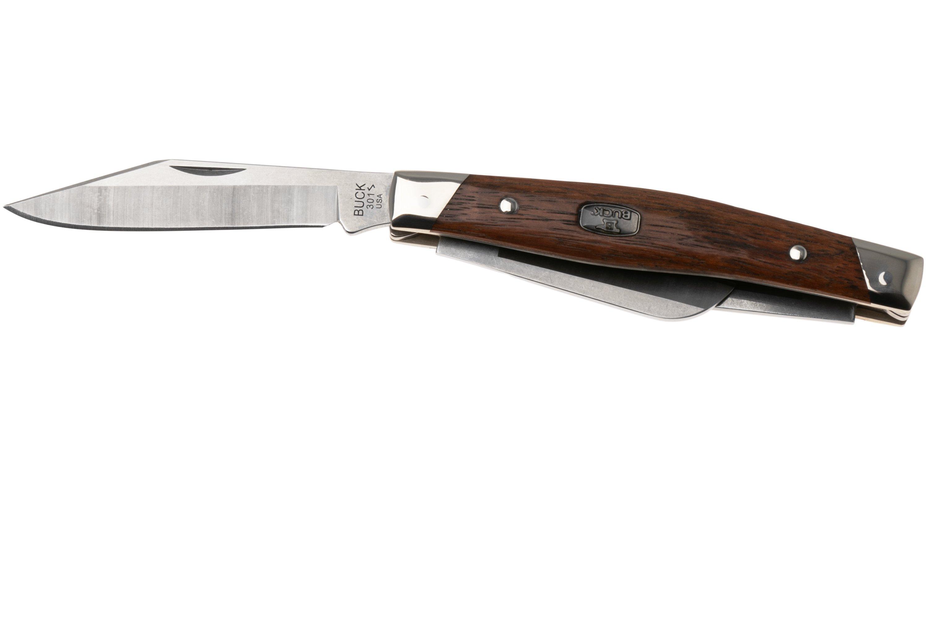 Buck Stockman 0301BRS3, Satin 420HC, Granadillo pocket knife ...