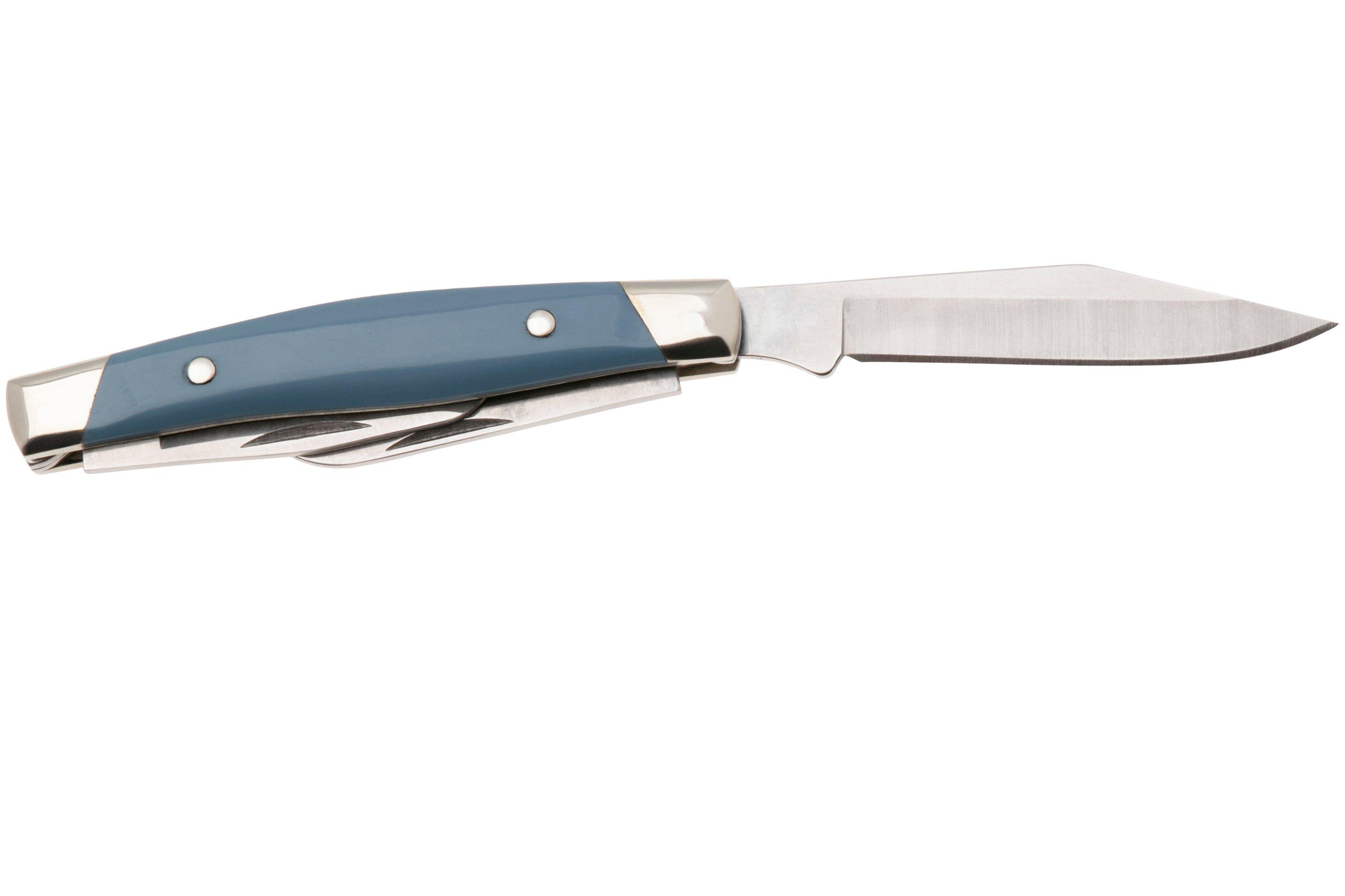Buck Cadet 0303BLS Satin 420HC, Blue Synthetic Nickel Silver, pocket ...