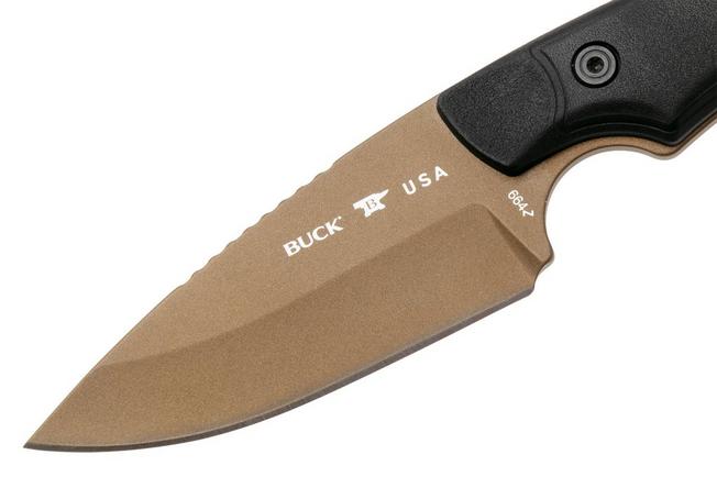 Image for Buck 664 Alpha Hunter Backcountry 0664BKS Bronze Cerakote 420HC, Black VeraFlex Rubber & GFN, fixed knife