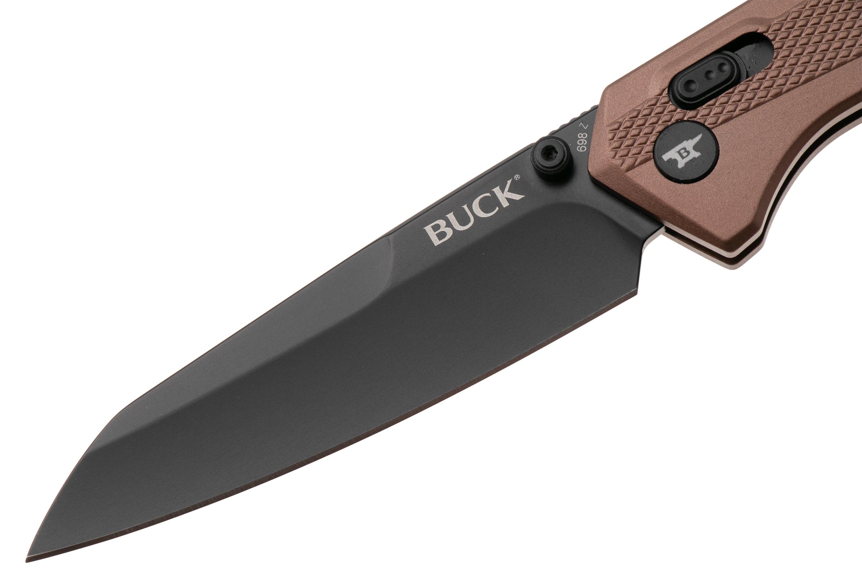 Buck 698 Ferrox 0698BRS Black D2, Burnt Bronze Aluminum, pocket knife ...