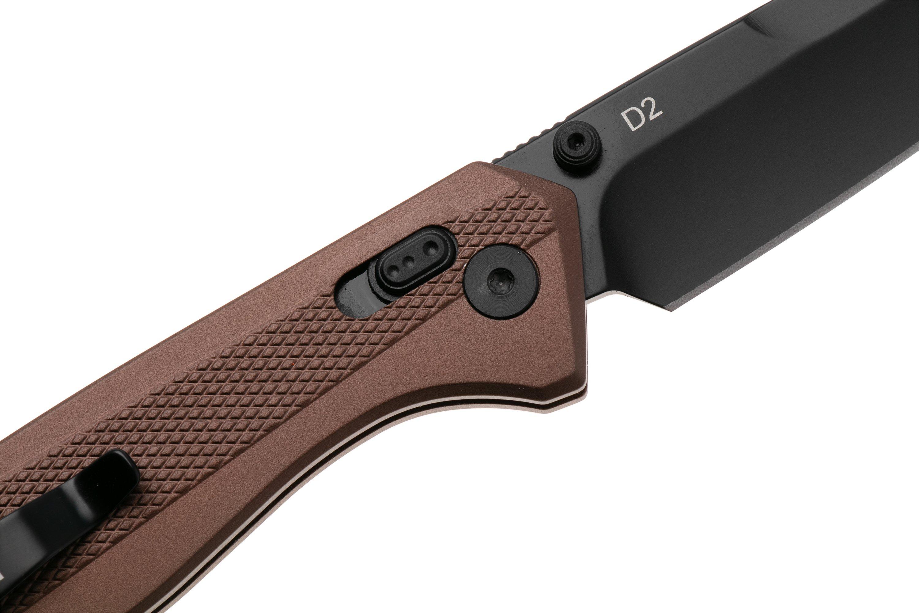 Buck 698 Ferrox 0698BRS Black D2, Burnt Bronze Aluminum, pocket knife ...
