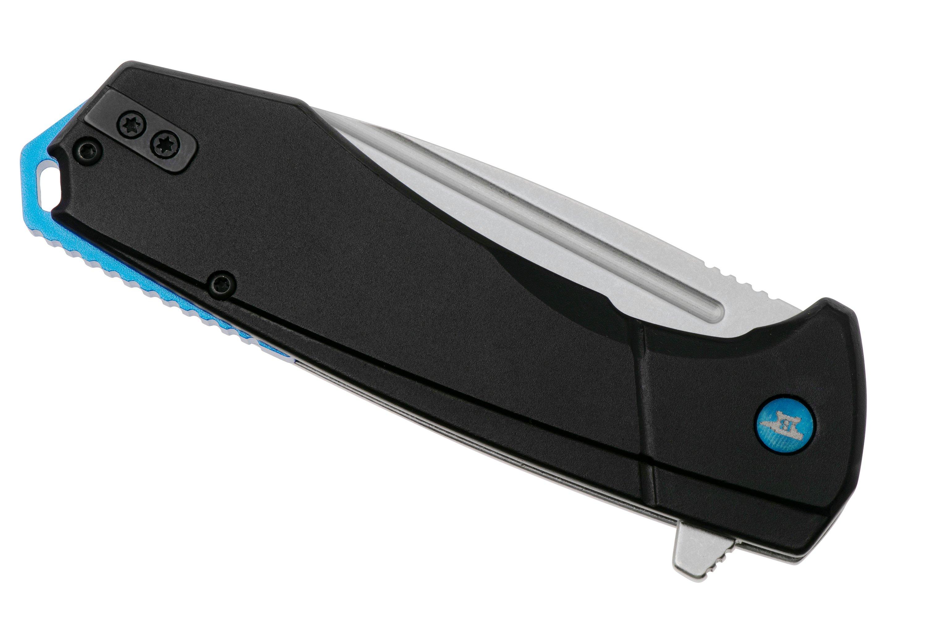 Buck Ruckus 0713BLS Stonewashed D2, Black & Blue Aluminium, pocket
