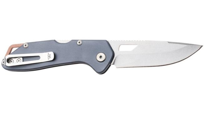 Imagen para Buck 724 Mustang 0724BLS1 Bead Blasted 420HC, Dark Blue Aluminum, navaja