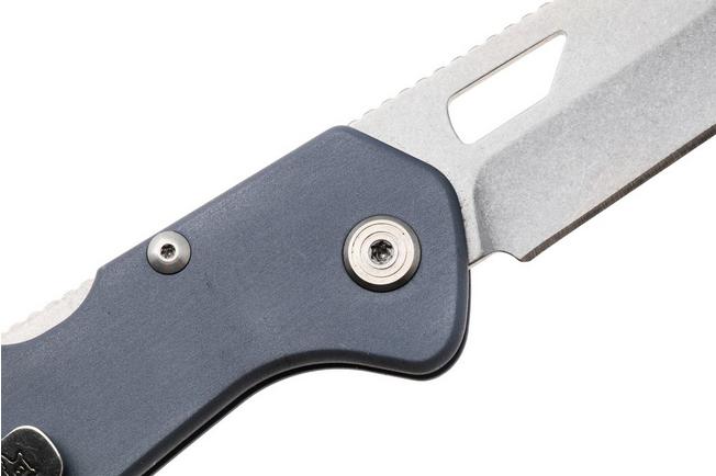 Imagen para Buck 724 Mustang 0724BLS1 Bead Blasted 420HC, Dark Blue Aluminum, navaja