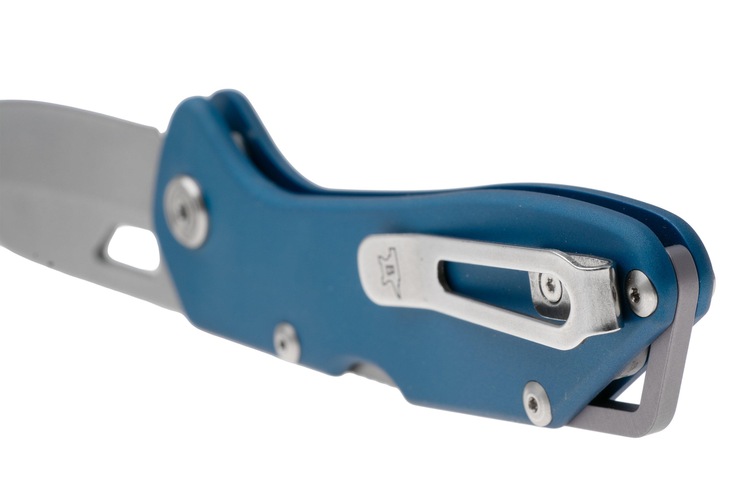 Buck 724 Mustang 0724BLS Bead Blasted 420HC, Blue Aluminum, pocket
