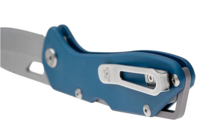 Buck 724 Mustang 0724BLS Bead Blasted 420HC, Blue Aluminum, pocket
