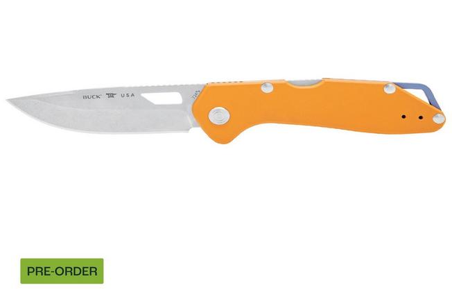 Afbeelding voor Buck 724 Mustang 0724ORS Bead Blasted 420HC, Orange Aluminum, zakmes