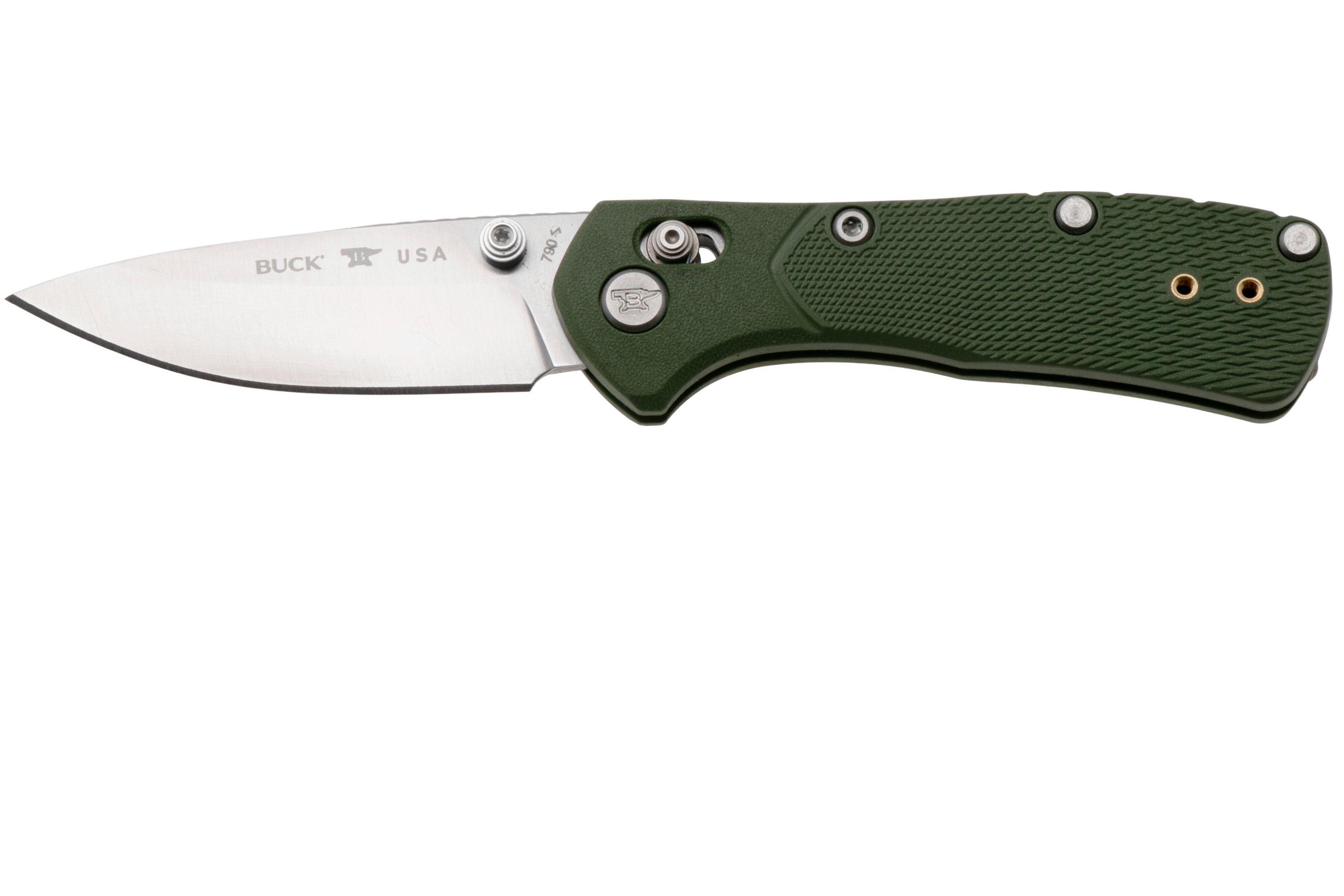 Buck 790 Mini Range Pro 0790GRS1 Satin 154CM, Green FRN, Taschenmesser ...