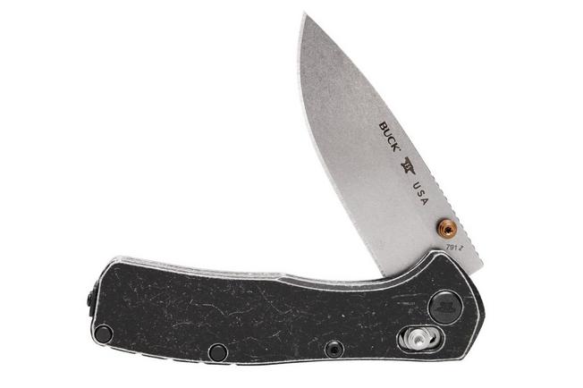 Image for Buck 791 Range Trail Worn Elite 0791BKS2 Stonewashed MagnaCut, Black Aluminium, pocket knife
