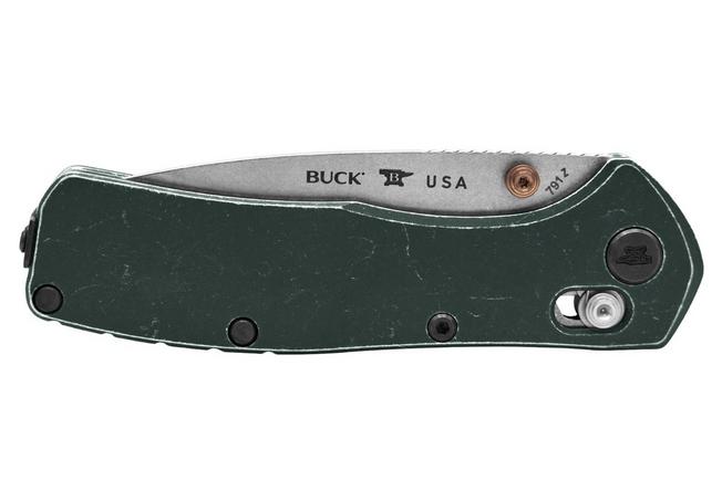 Image for Buck 791 Range Trail Worn Elite 0791GRS2 Stonewashed MagnaCut, Green Aluminium, pocket knife
