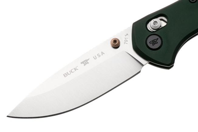 Image for Buck 791 Range Elite 0791GRS Satin MagnaCut, Green Aluminum, pocket knife