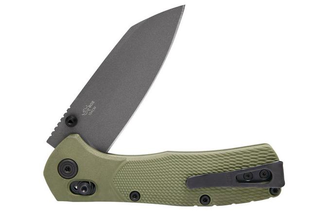 Image for Buck 797 Range Pro Ops 0797GRS1 Gray Cerakote 154CM, Green FRN, pocket knife