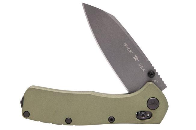 Afbeelding voor Buck 797 Range Elite Ops 0797GRS Gray Cerakote MagnaCut, Green Aluminium, zakmes