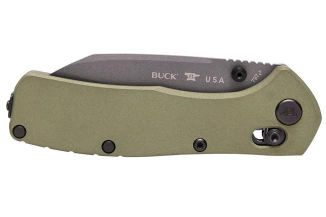Afbeelding voor Buck 797 Range Elite Ops 0797GRS Gray Cerakote MagnaCut, Green Aluminium, zakmes
