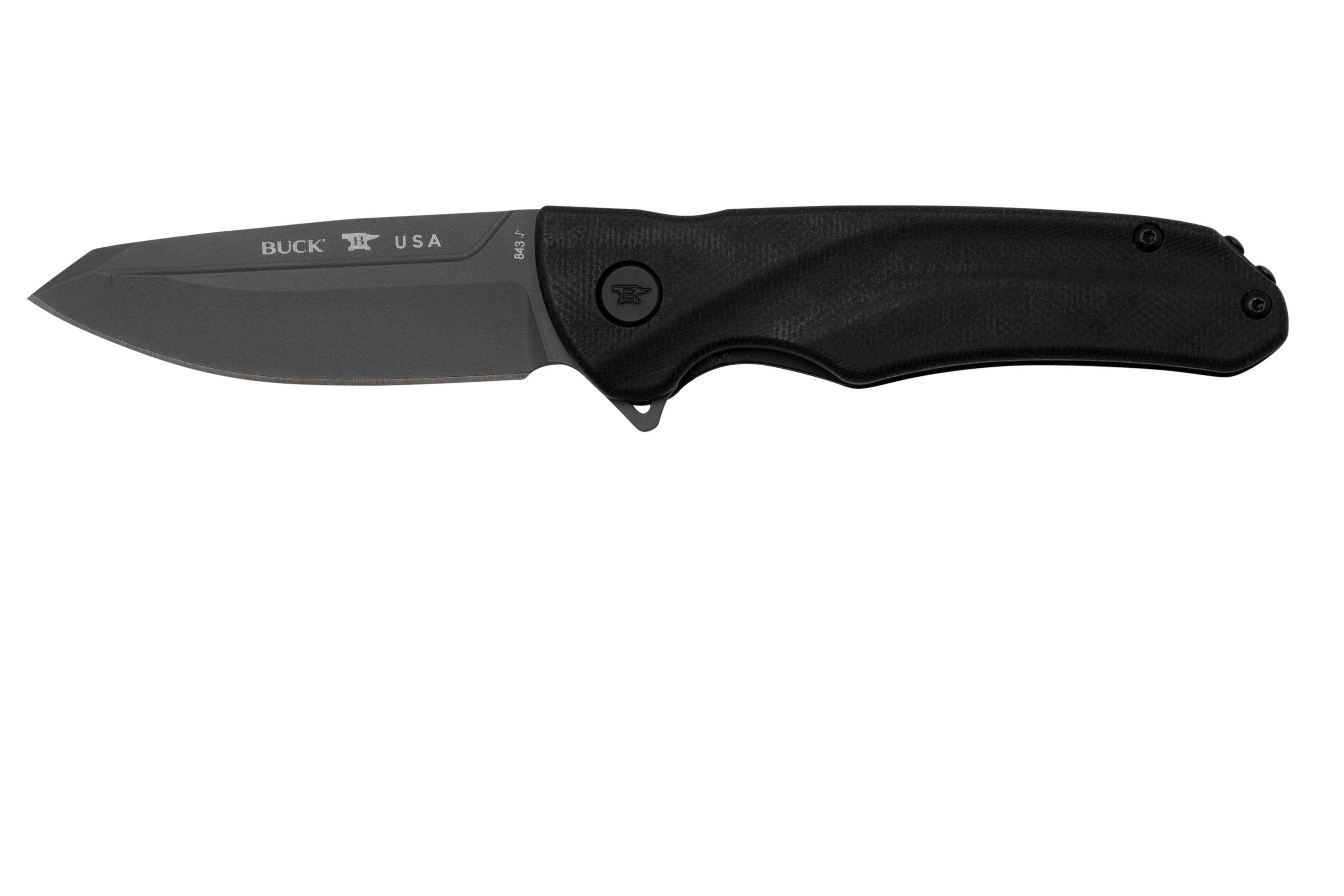 Buck Sprint Ops 0843BKS Black Canvas Micarta, pocket knife ...