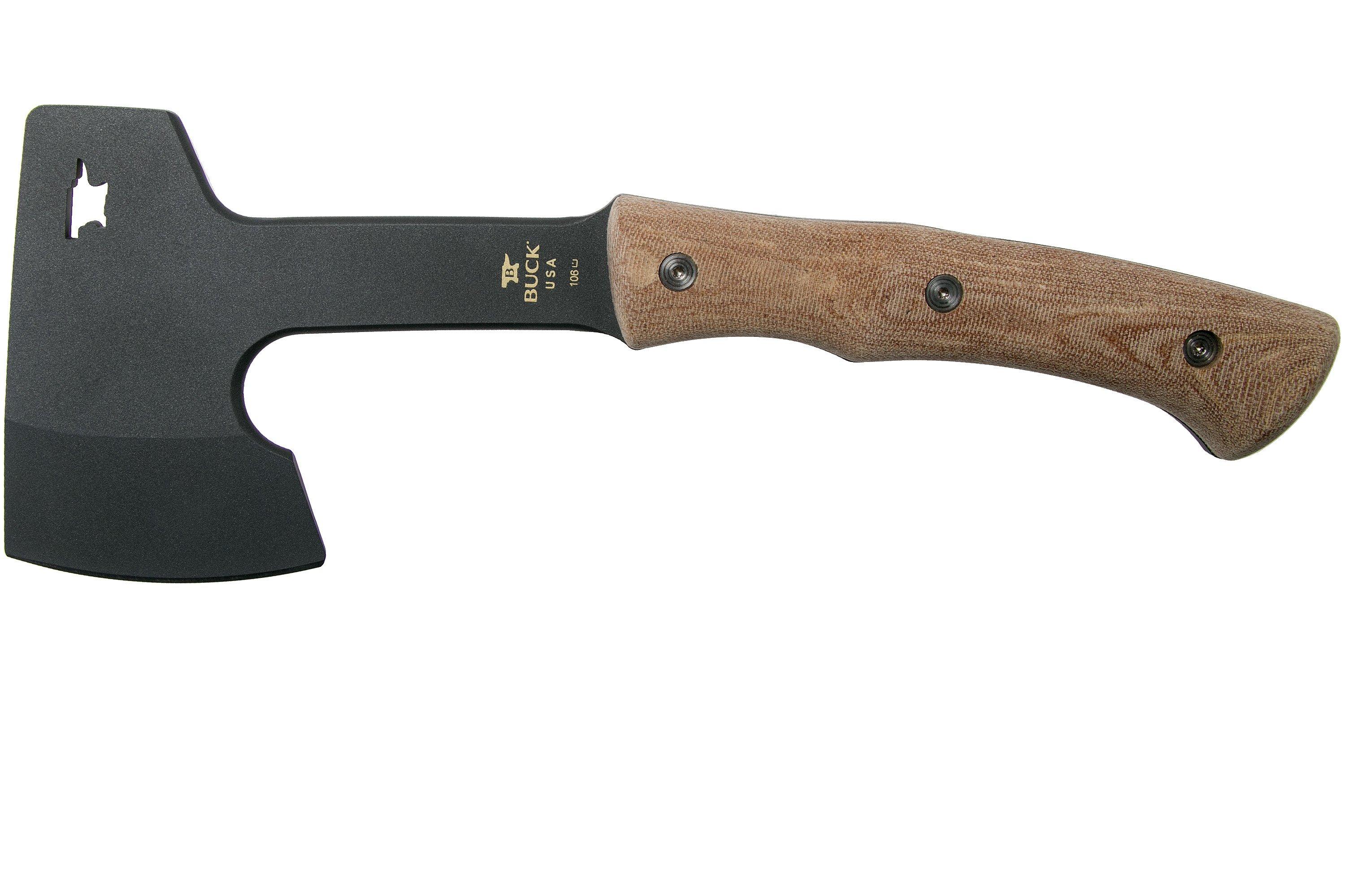 Buck 106 Compadre Camp Axe Cerakote 106BRS1 Micarta, outdoor-axe