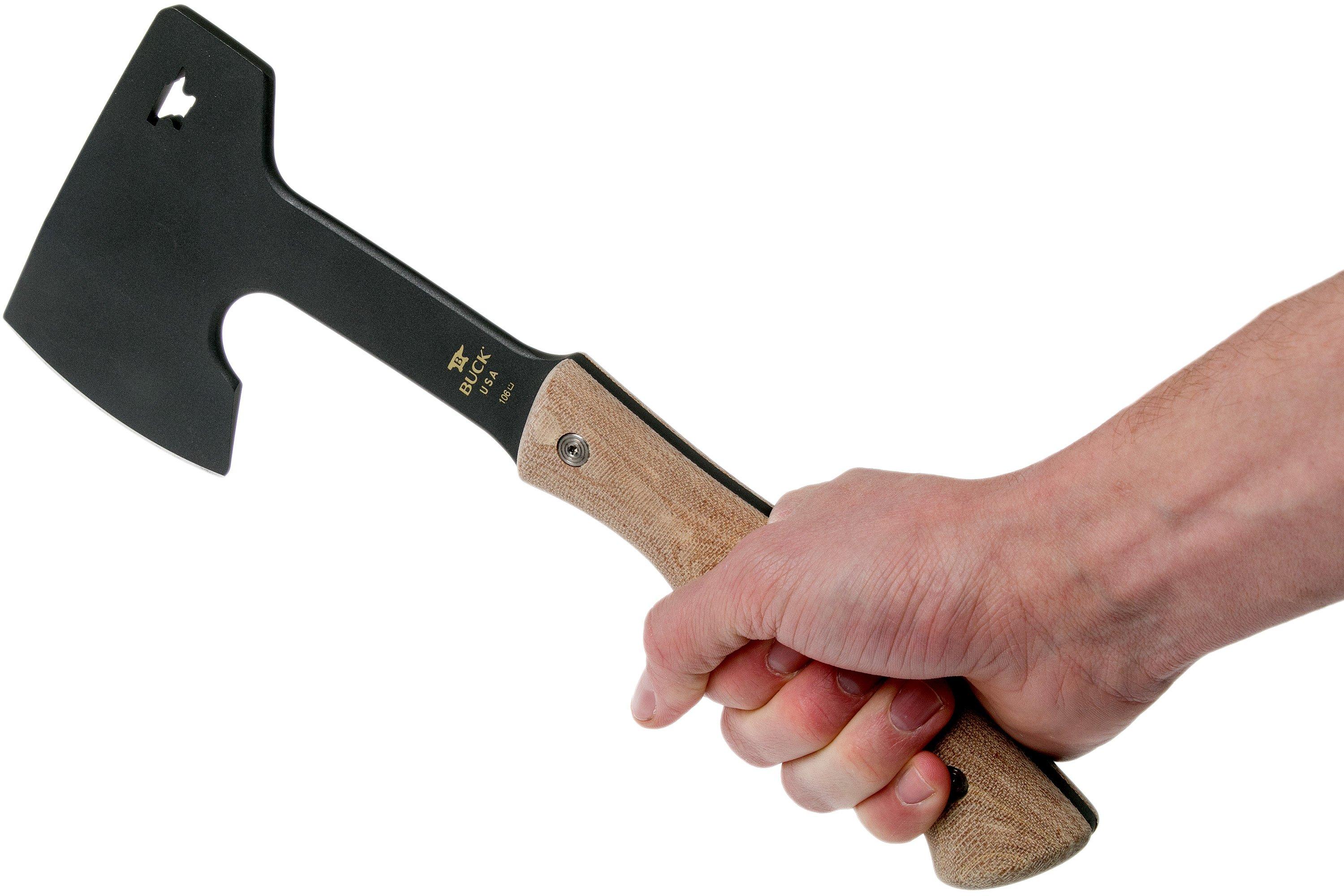 Buck 106 Compadre Camp Axe Cerakote 106BRS1 Micarta, outdooraxe