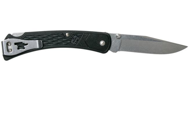 Buck 110 Slim Select Folding Hunter 3.75 Plain Blade, Black GFN