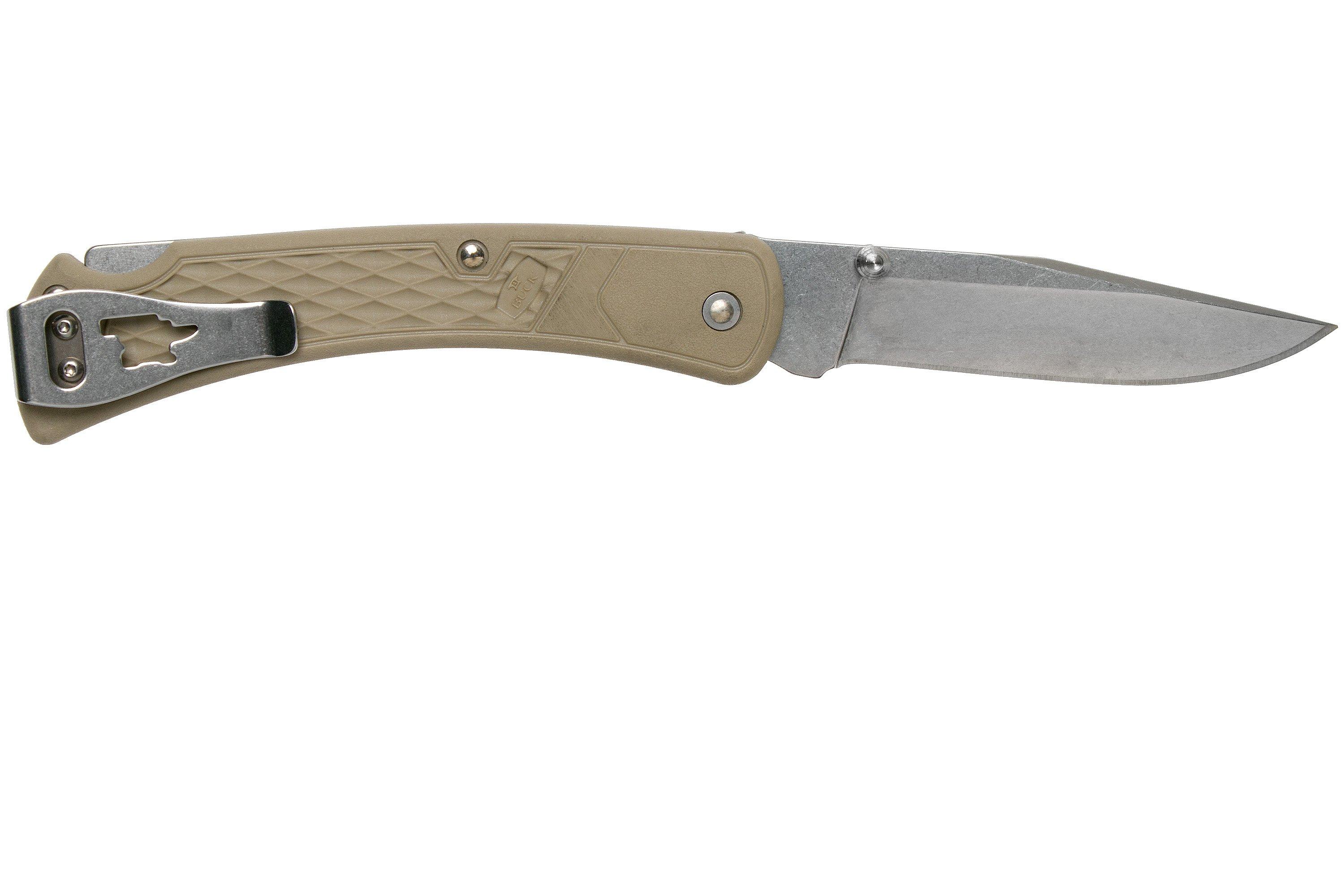 Buck 110 Slim Knife Select Tan 0110BRS2 pocket knife Advantageously