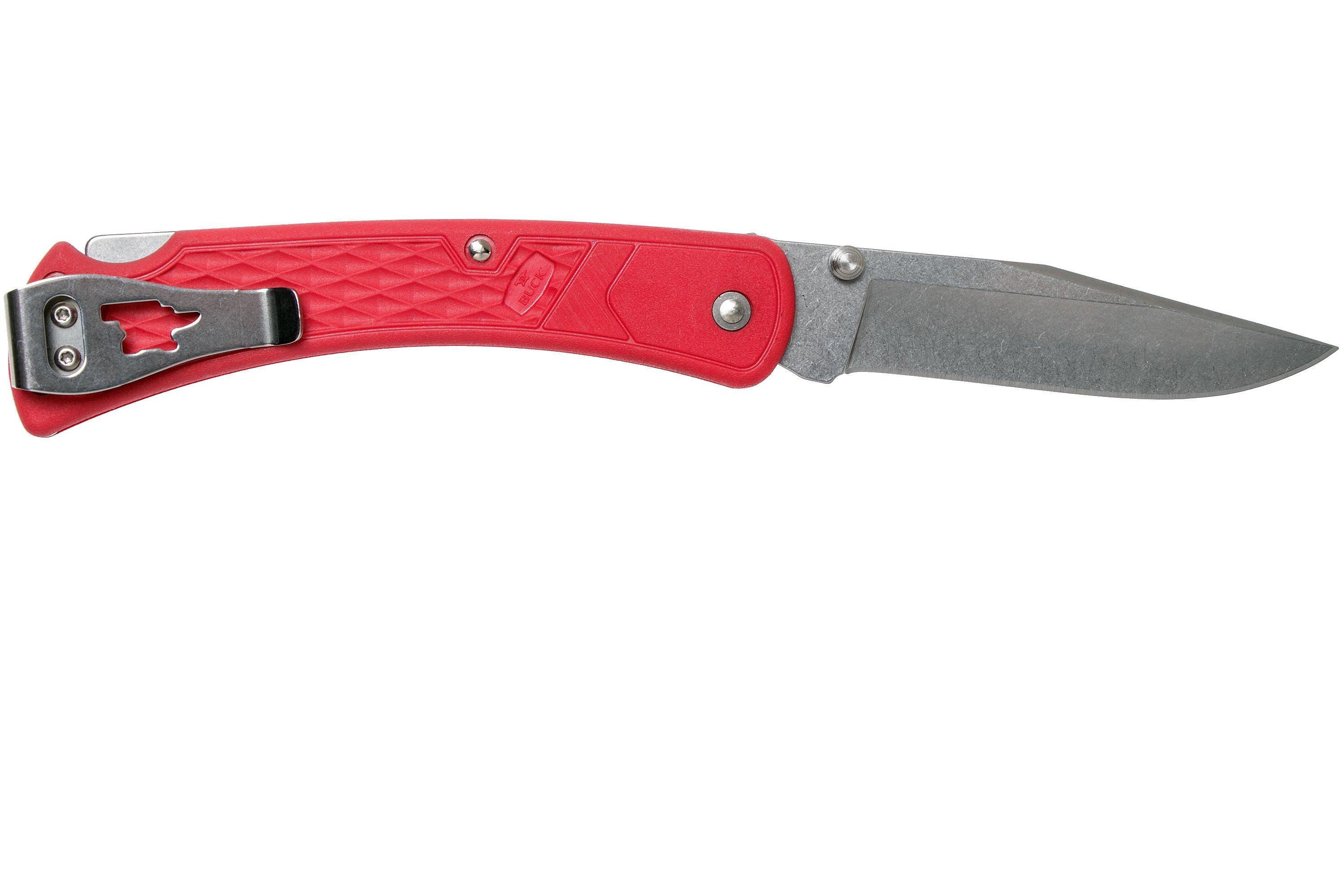 Buck 110 Slim Knife Select Red 0110RDS1 couteau de poche Achetez à prix avantageux chez