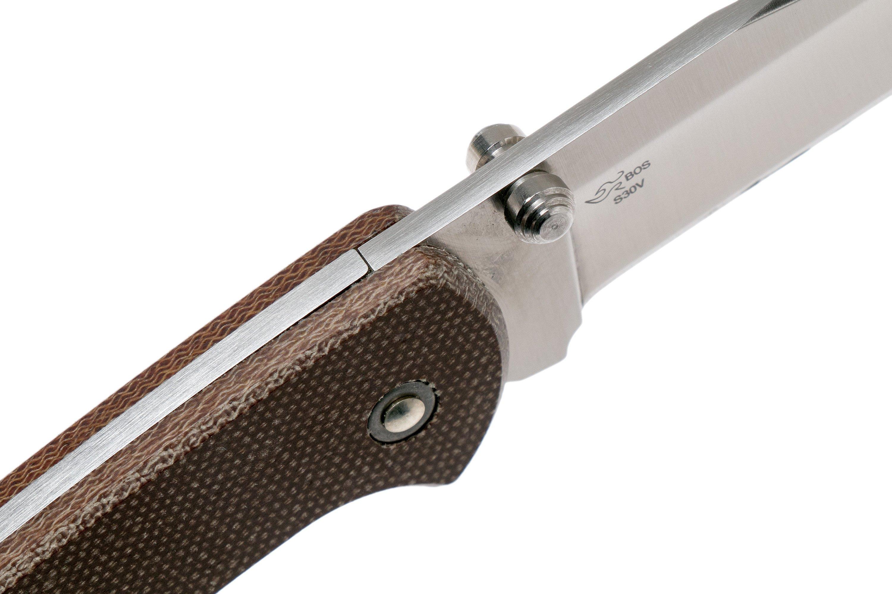 Buck 112 Ranger Slim Knife Pro Brown Micarta 0112BRS6 couteau de poche ...