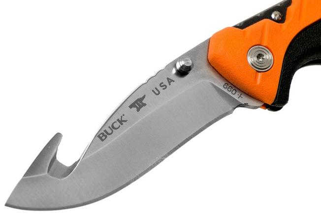 Buck Folding Pursuit Pro Guthook Large 660ORG Orange coltello da caccia