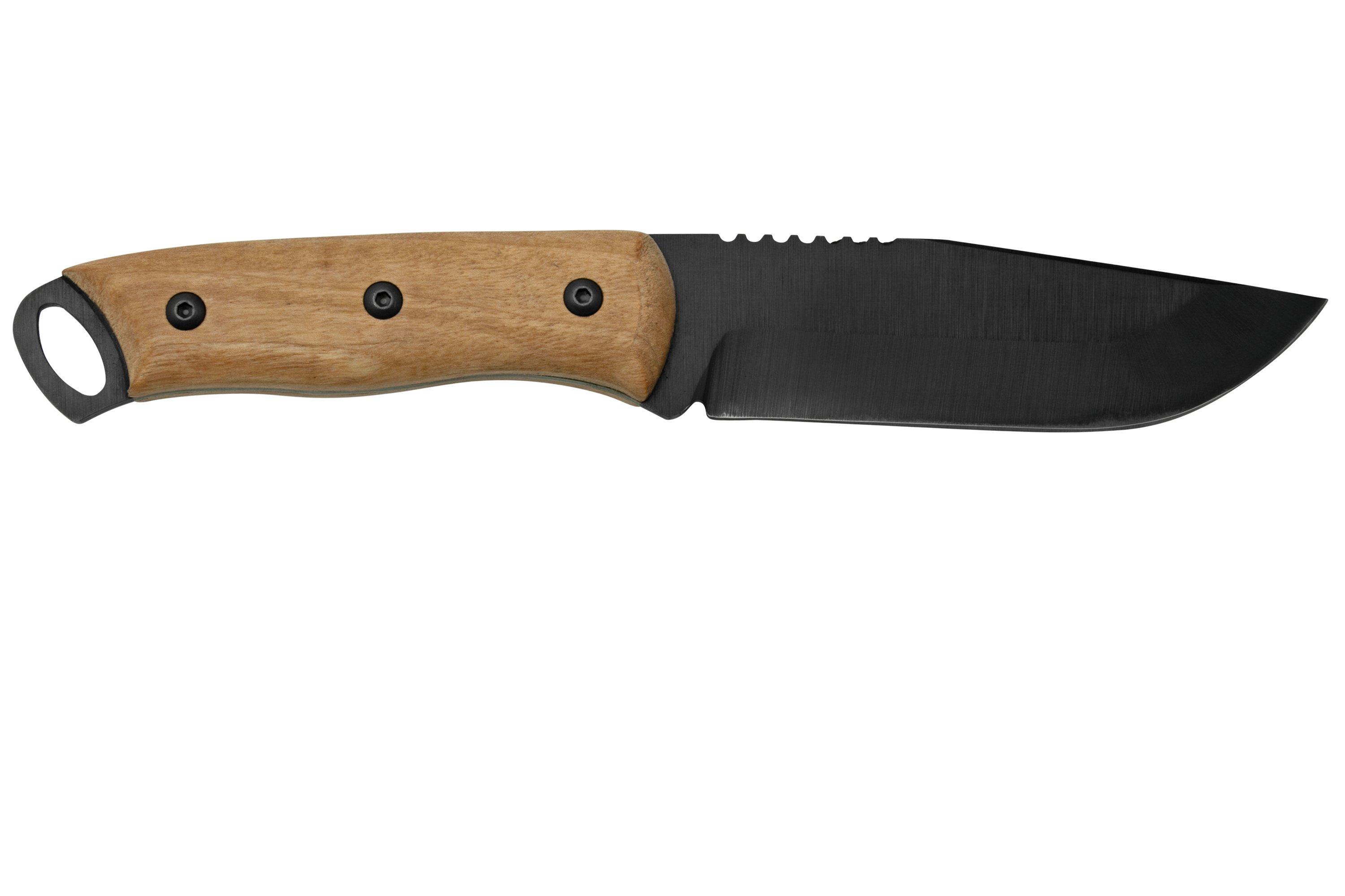 BeaverCraft BSH4 Carbon Steel Bushcraft Knife, Walnut Handle with ...