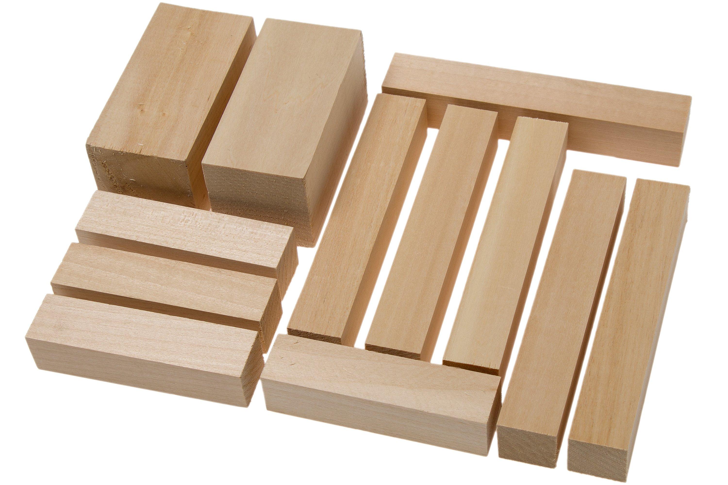 BeaverCraft Wood Carving Blocks BW12, 12pz set di blocchi di legno per l'intaglio del legno