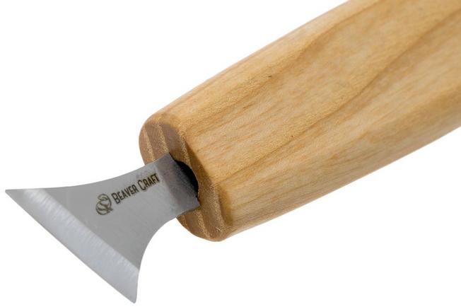 BeaverCraft Small Geometric Carving Knife C10s, coltello da intaglio del  legno per intagli geometrici